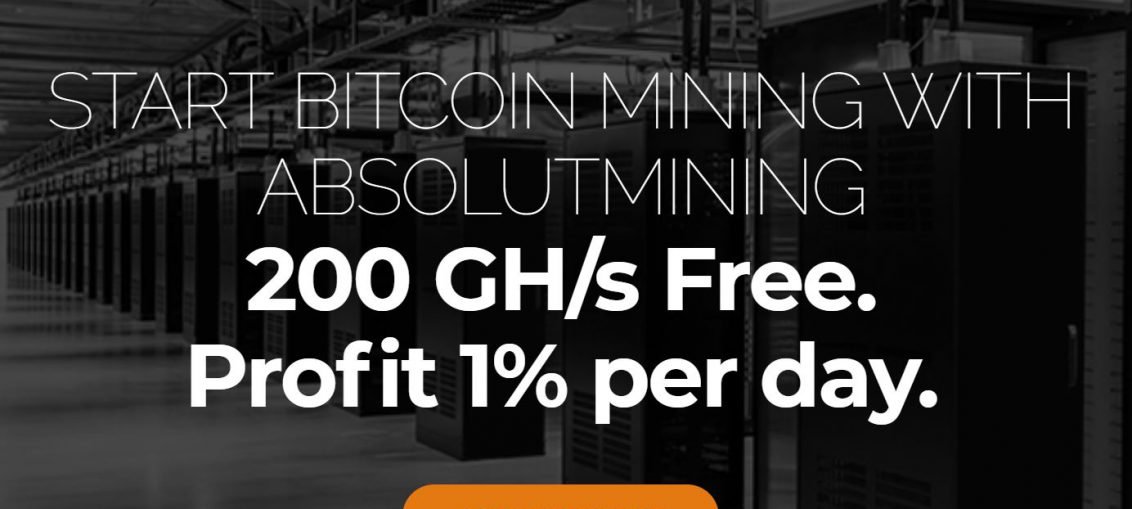AbsolutMining está oferecendo em anúncio uma oferta exclusiva. Ao Comprar hashpower, ganhe mais (10% GHs Free).